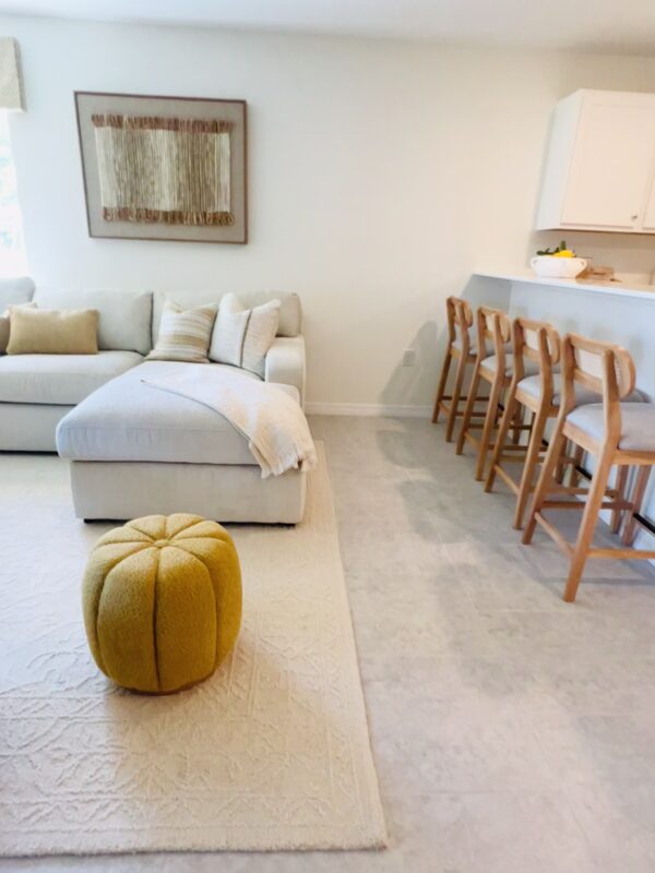 Richmond Cove Palm Bay Holiday Builders Model Home living room kitchen