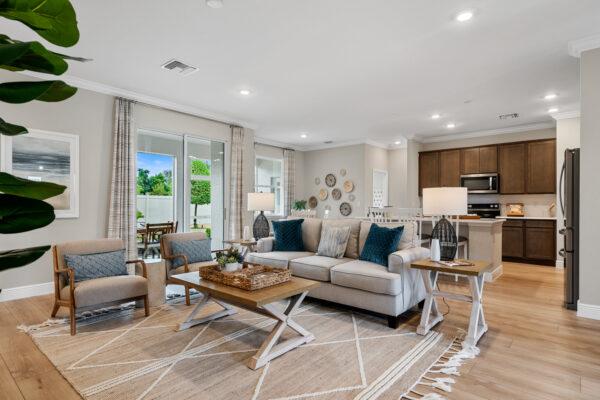The Charlotte floorplan living area