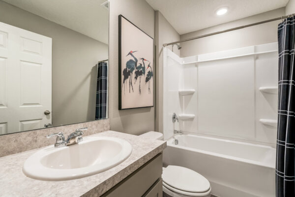 Second bathroom in Holiday Builders model home