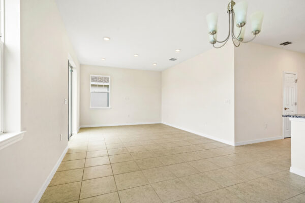 The living room of the Beverly floorplan from the Cornerstone Collection in Eden Hills