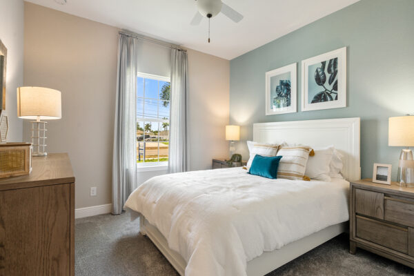 The Charlotte model home is the sales center in Cape Coral.