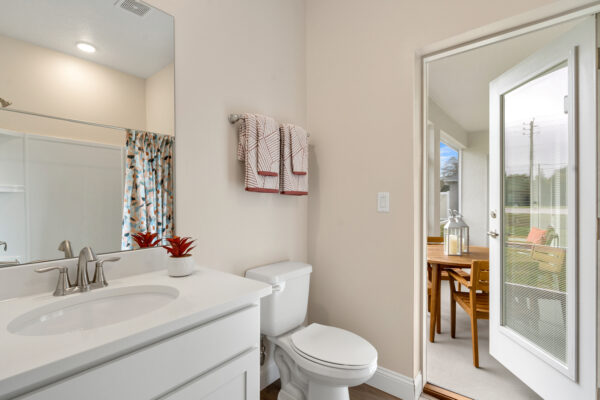 The Charlotte floorplan from the Cornerstone Collection is the Sales Center for Palm Coast.