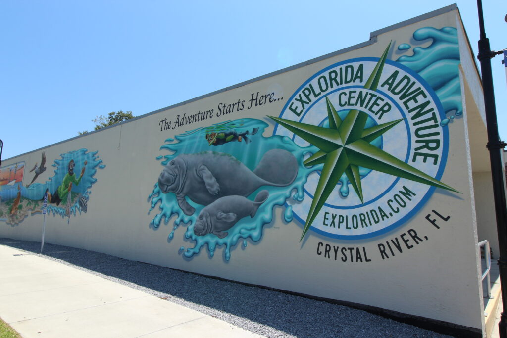 Crystal River mural in Citrus County.