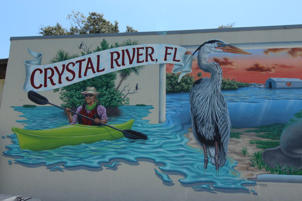 Crystal River downtown mural in Citrus County