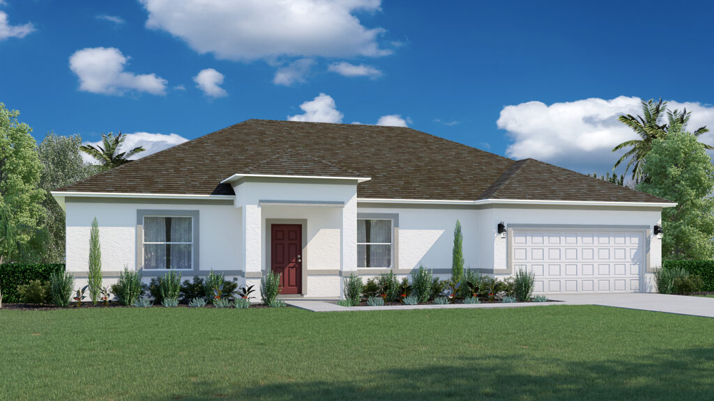 The Delray floorplan from the Cornerstone collection by Holiday Builders