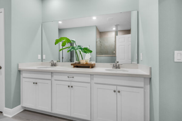 The Owner's Bath in the Eden floorplan from the Cornerstone Collection.