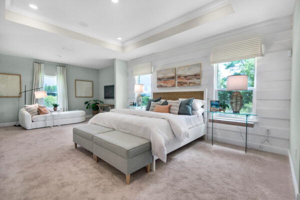 The Owner's Suite in the Eden floorplan from the Cornerstone Collection.