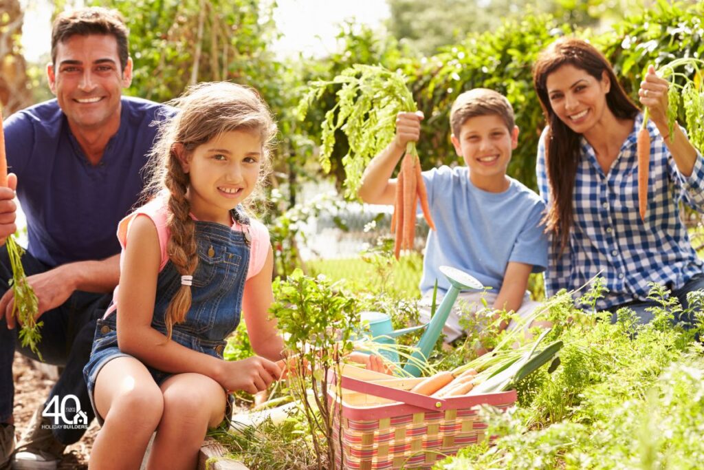 Family gardening