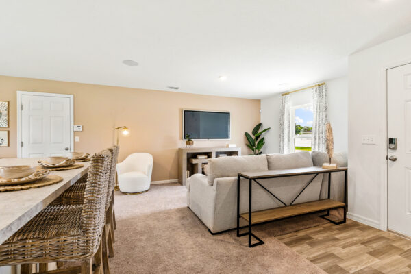 The entry way into living area of the Palm floorplan from the Inspire Collection