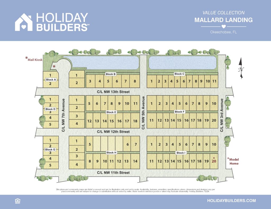 Mallard Landing site map