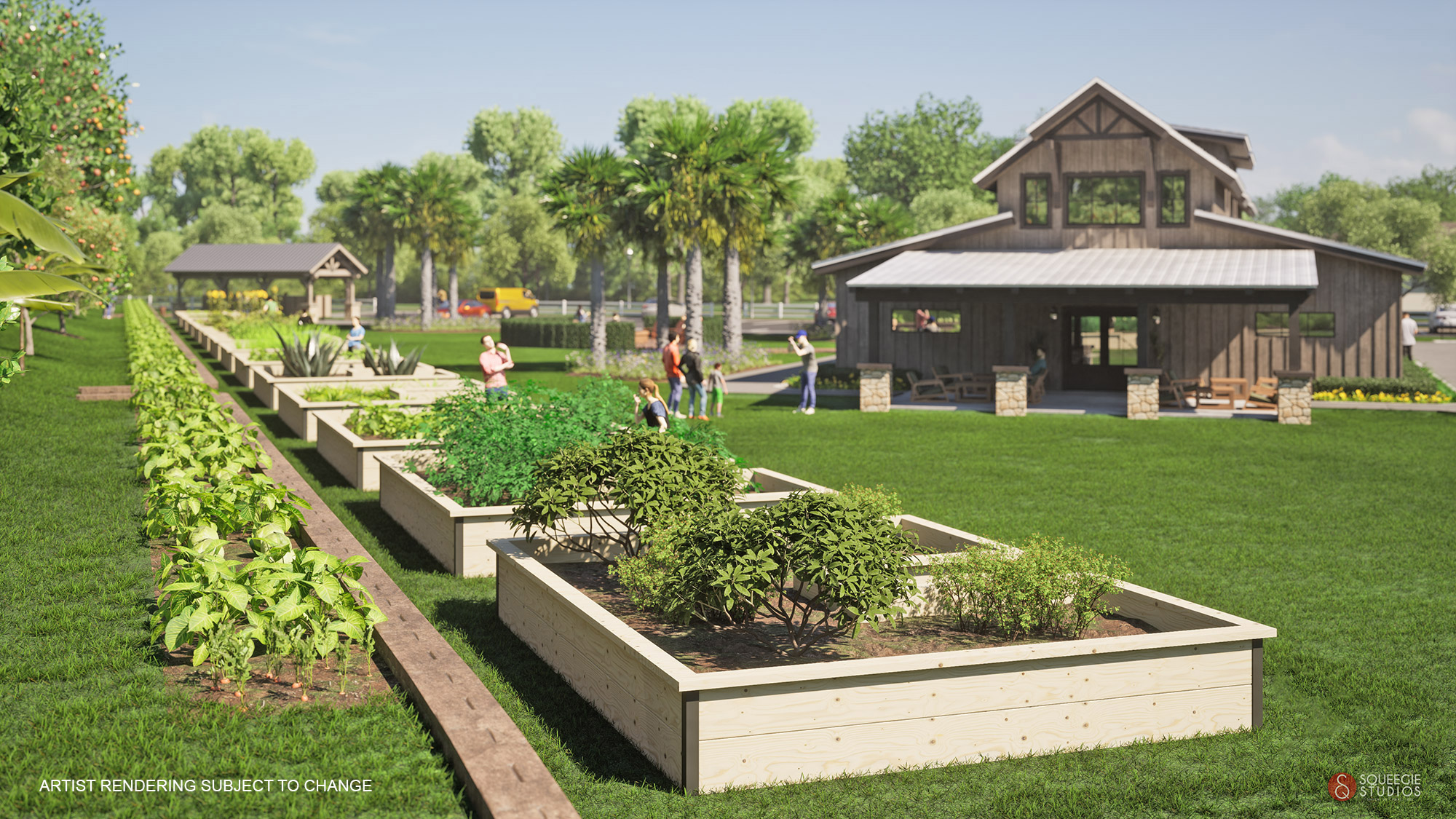 rendering gardening boxes for Spirit of Sebastian