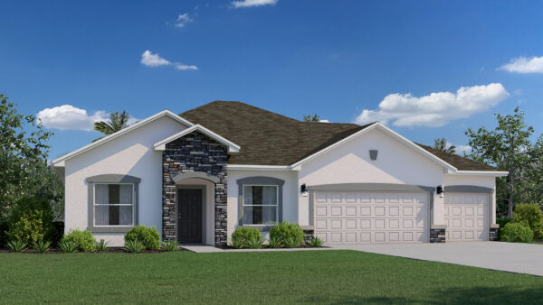 The Highland floorplan from the Cornerstone collection by Holiday Builders