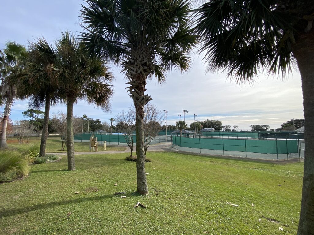 Tennis courts at Holley by the Sea
