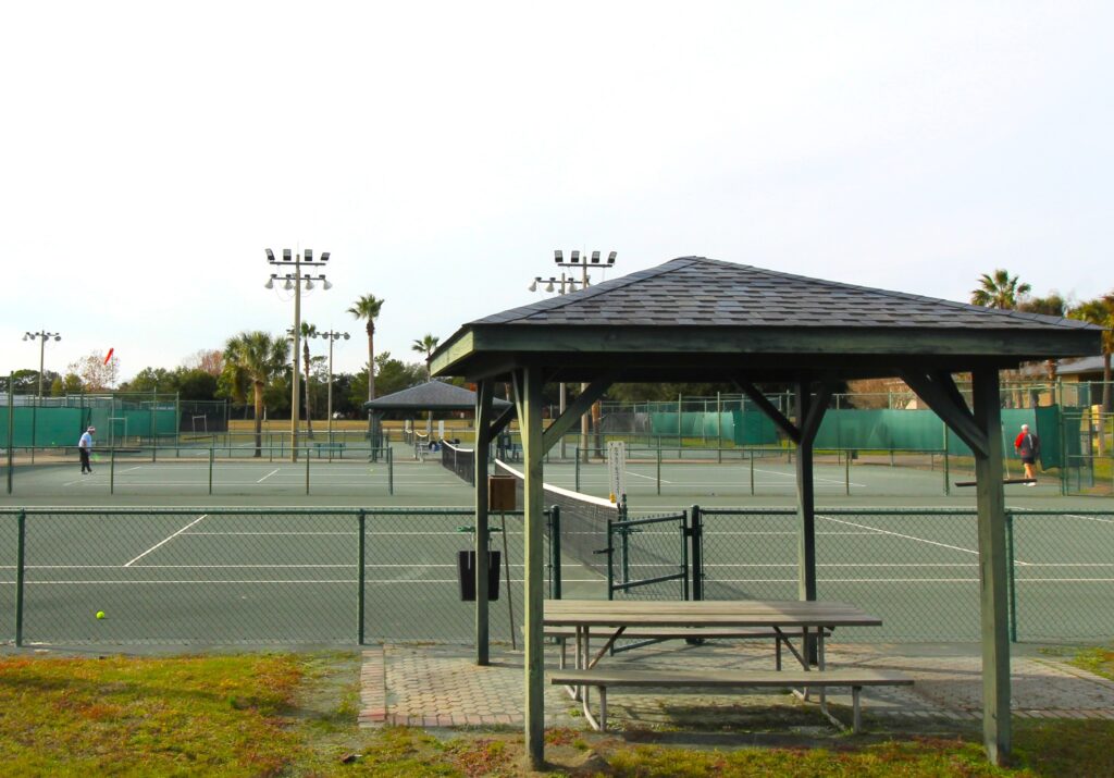 Tennis players at Holley by the Sea