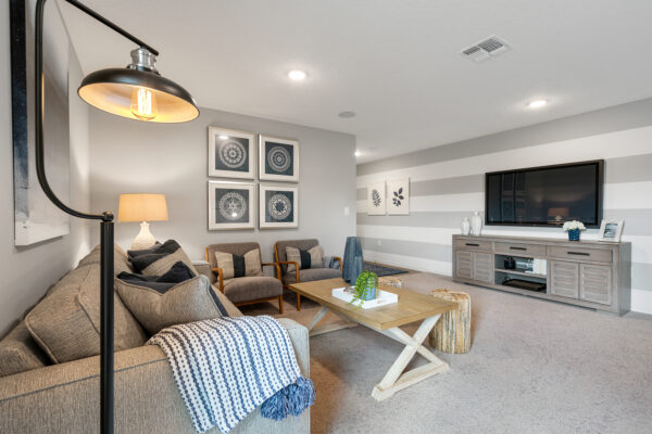 The living room of the King floorplan from the Value Collection