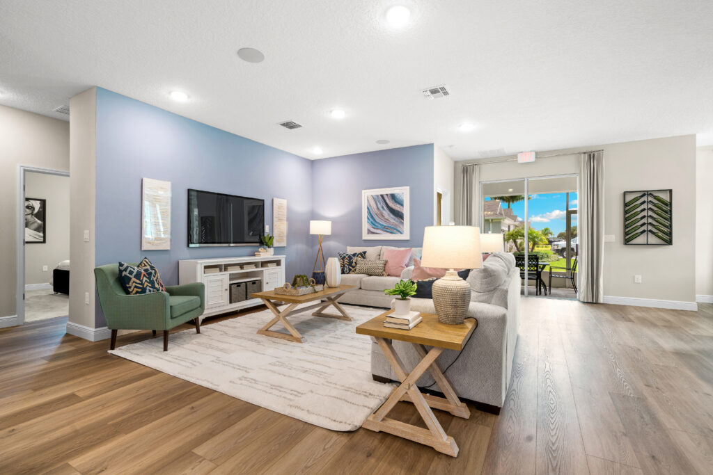 The Sanibel model home is the sales center for the Lakes at St. Sebastian.