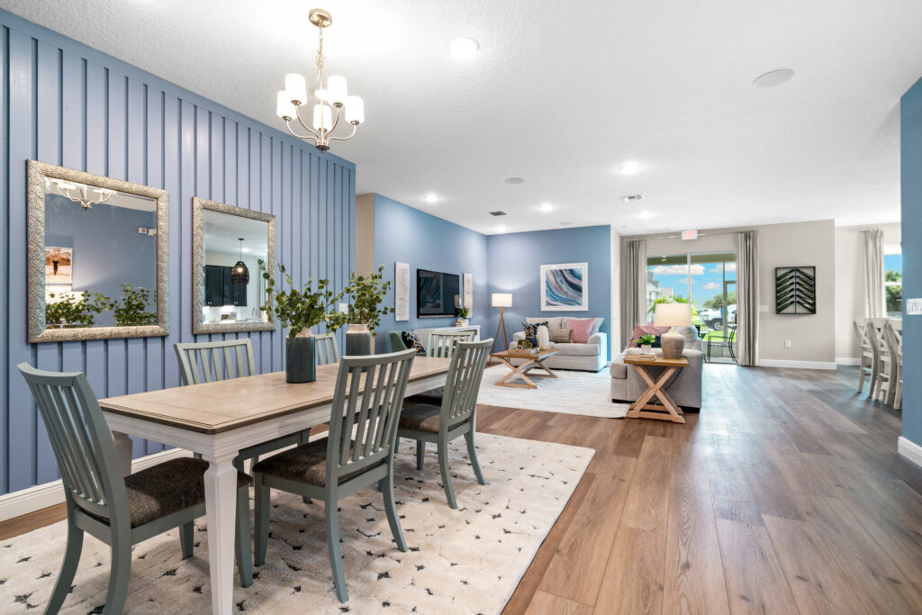 The Sanibel model home is the sales center for the Lakes at St. Sebastian.
