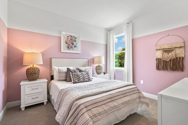 The Sanibel model home is the sales center for the Lakes at St. Sebastian.