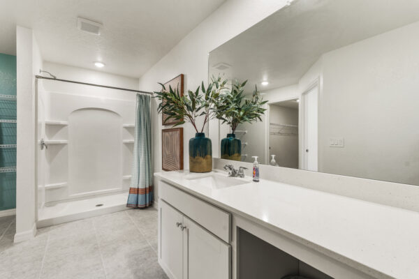The owner's bath of the Majestic floorplan from the Holiday Builders Value Collection