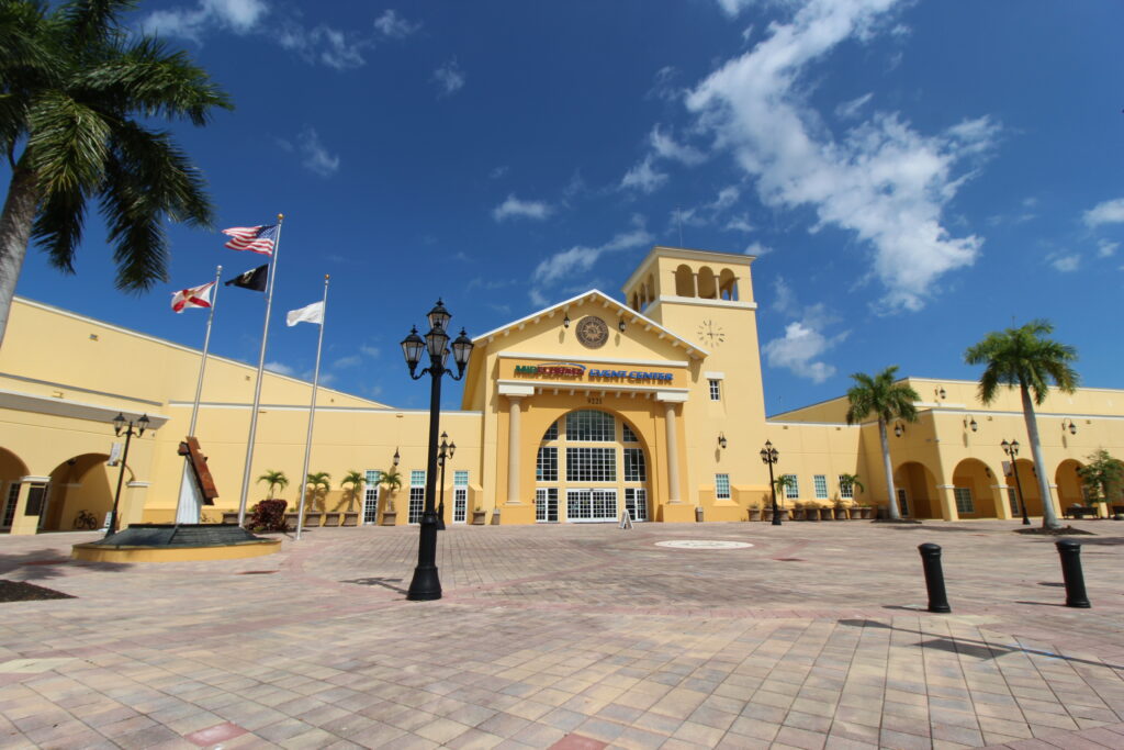 Image shows the MidFlorida Event Center: Premier venue on Florida's Treasure Coast, where Holiday Builders creates dream homes in Port St Lucie.