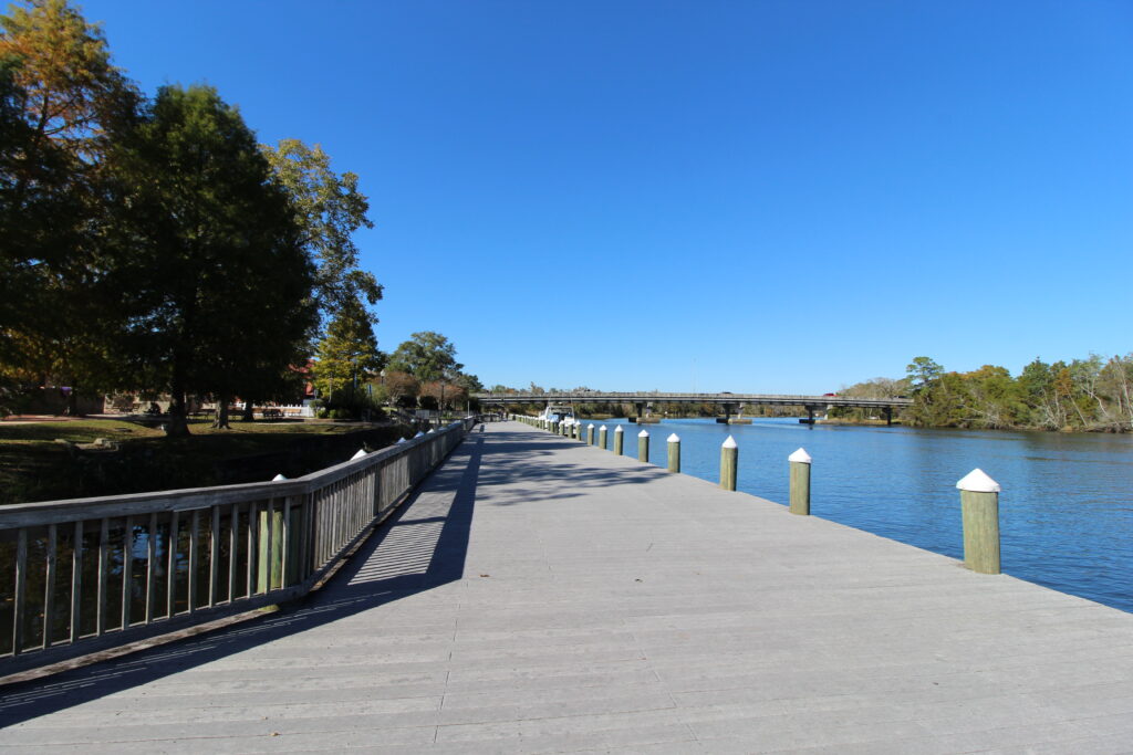 The Riverwalk in HIstoric Downtown Milton, Florida.