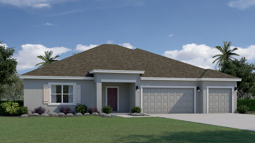 The Naples floorplan from the Cornerstone collection by Holiday Builders