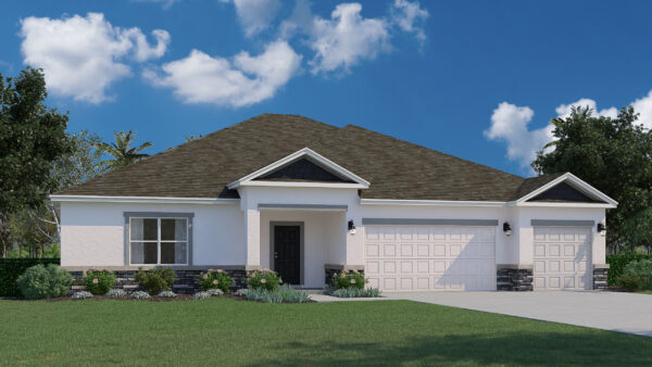 The Naples floorplan from the Cornerstone collection by Holiday Builders