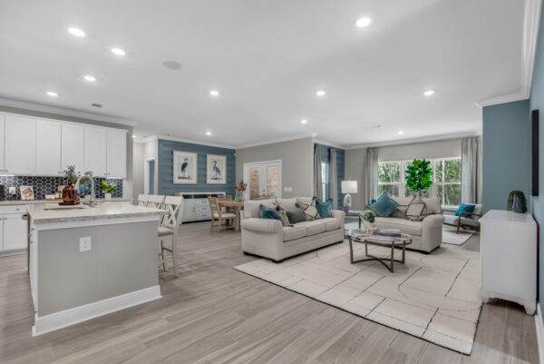 The Eden model home from the Cornerstone Collection is the sales center for Navarre, Florida.