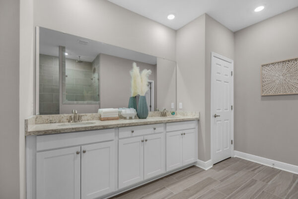 The Eden model home from the Cornerstone Collection is the sales center for Navarre, Florida.