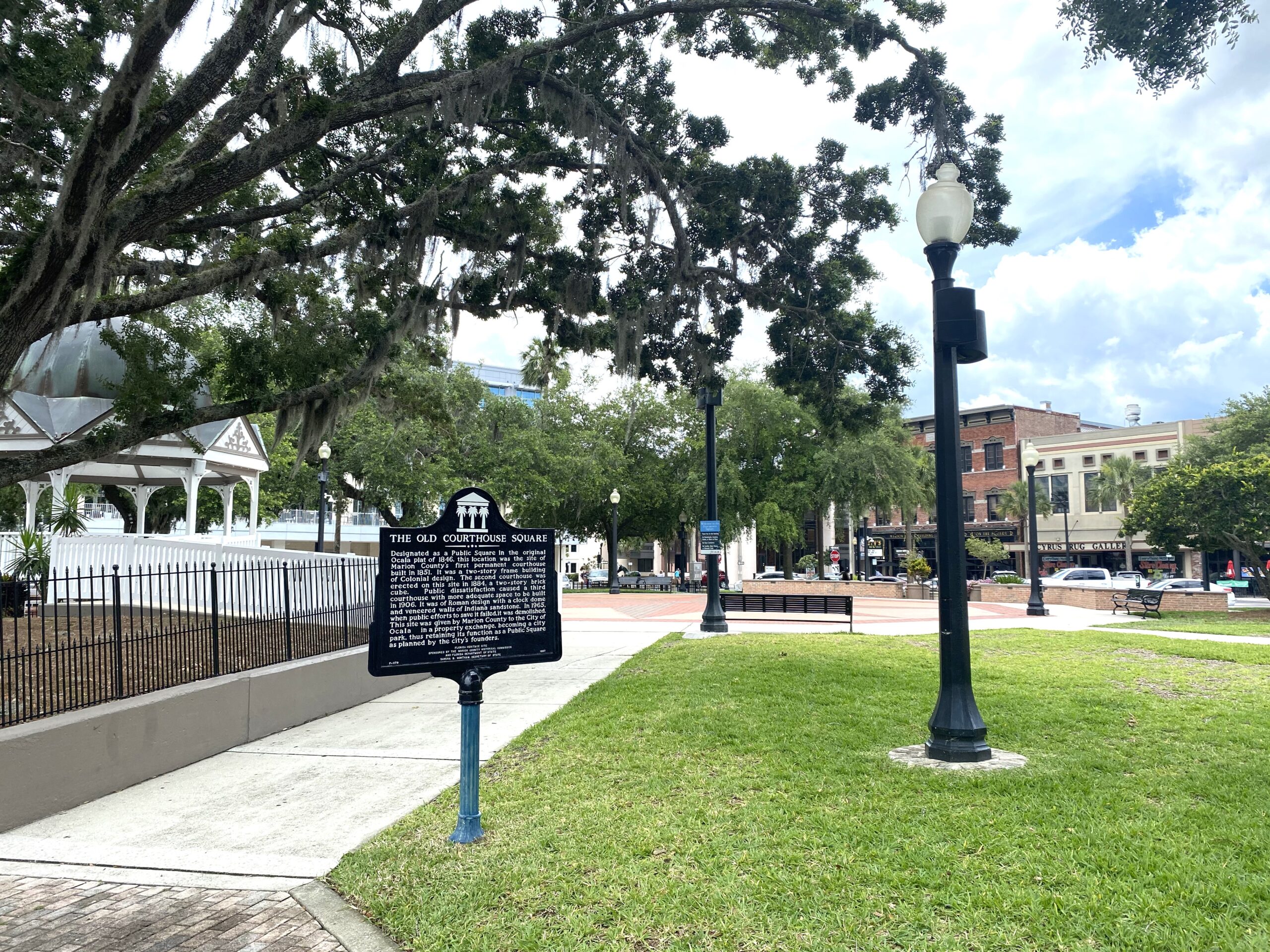 The town square in Historic Downtown Ocala, Florida.