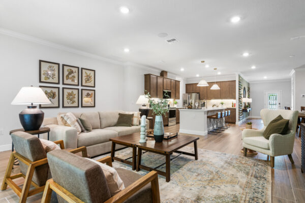 The Naples Floorplan from the Cornerstone Collection is the Sales Center for Pine Ridge.