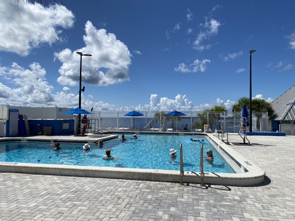Waterfront pool and recreation in Port Charlotte, Florida.