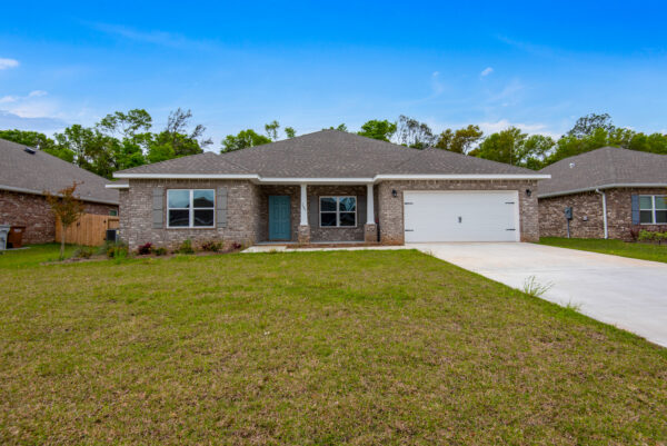 The exterior of the Rosemary floorplan from the Cornerstone Collection by Holiday Builders.