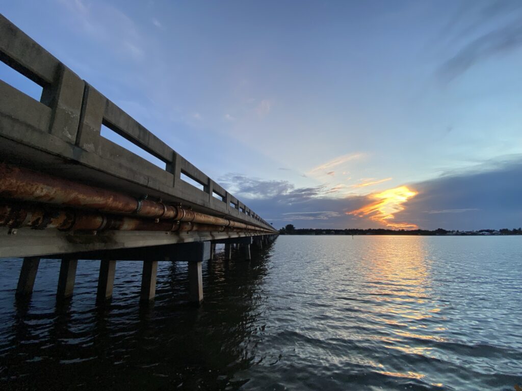 Sunset by the Wabasso Bridge in Sebastian, FL.
