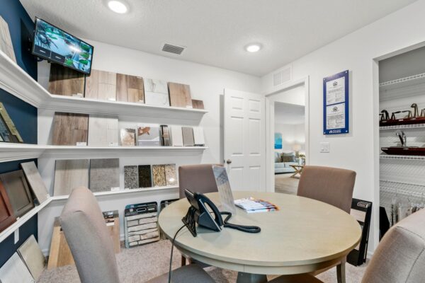 Design selections in design center at a Holiday Builders' model home. 