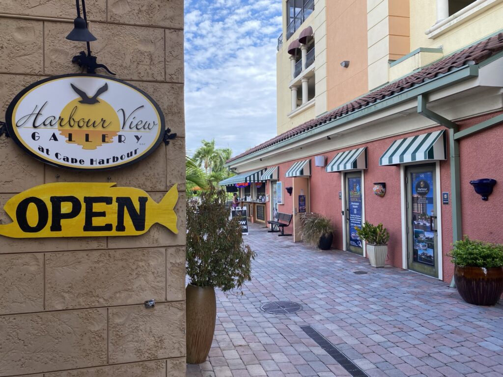 Cape Coral shopping areas are bright with local color.