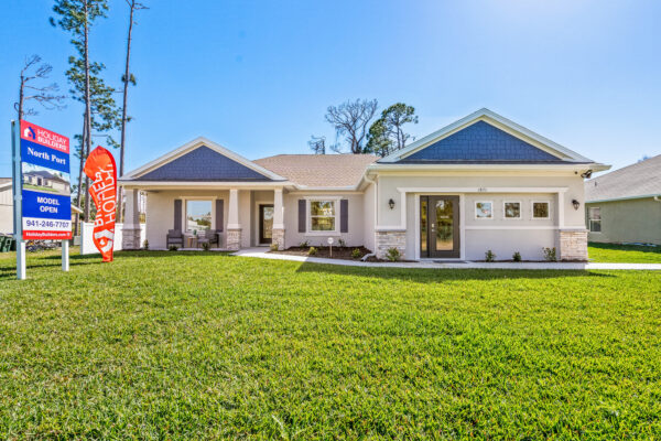 The Siesta model from the Cornerstone Collection is the Sales Center in North Port.