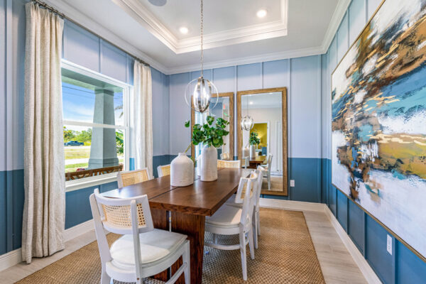 Dining room in model home