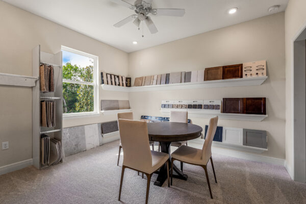 Design option selection room in model home