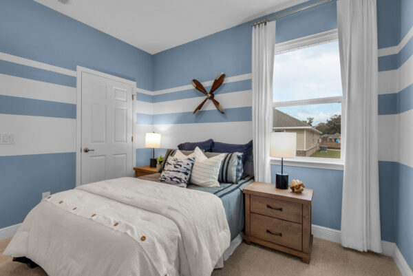 The Seacrest model home is the sales center at Southern Palms in Pace, FL.