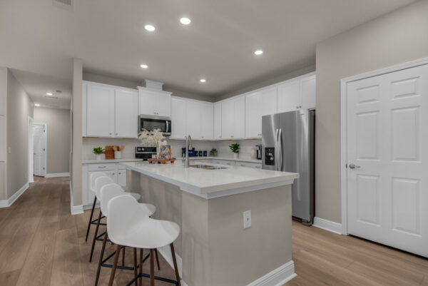 The Seacrest model home is the sales center at Southern Palms in Pace, FL.