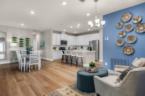 The Seacrest model home is the sales center at Southern Palms in Pace, FL.