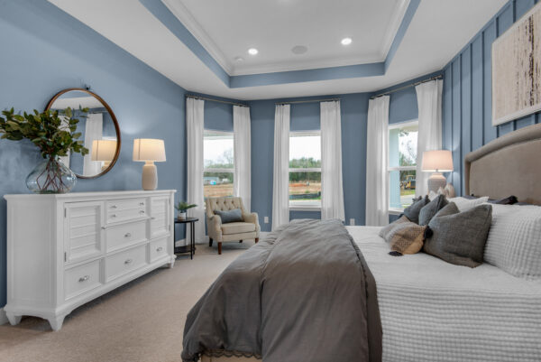 The Seacrest model home is the sales center at Southern Palms in Pace, FL.