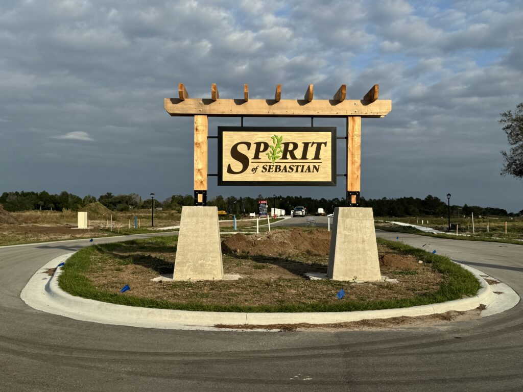 Entry signage for Spirit of Sebastian