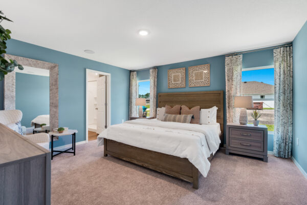 The Sylvester floorplan from the Value Collection is the sales center in Palm Bay.