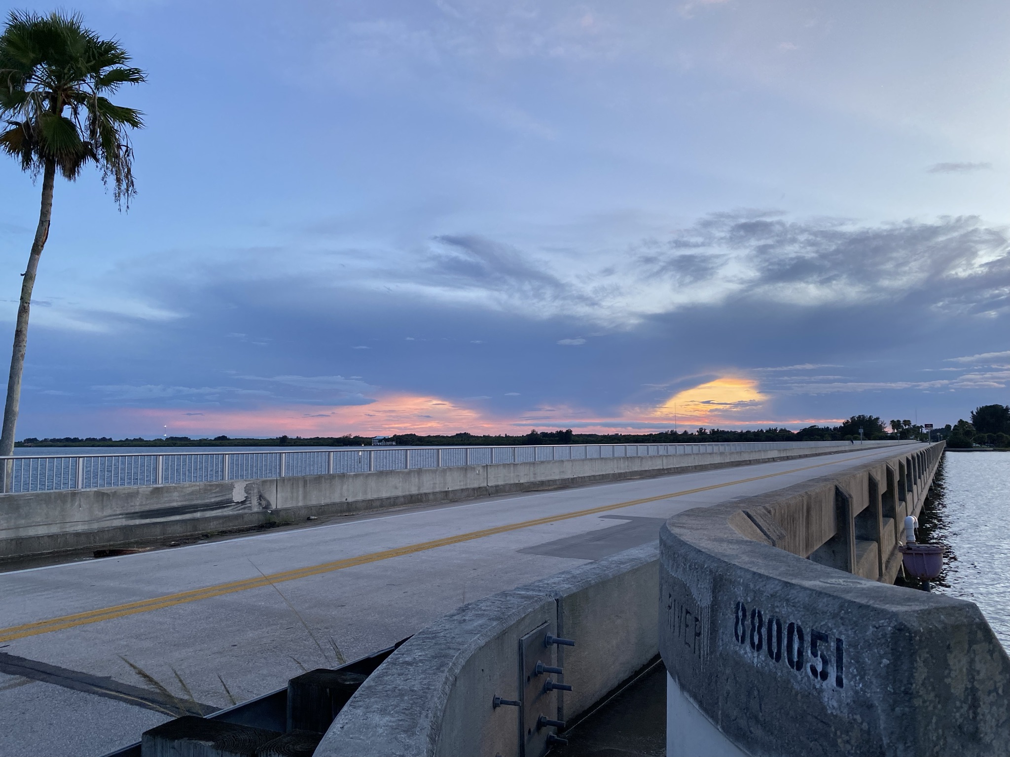 Sunset over the Indian River in Sebastian, Florida