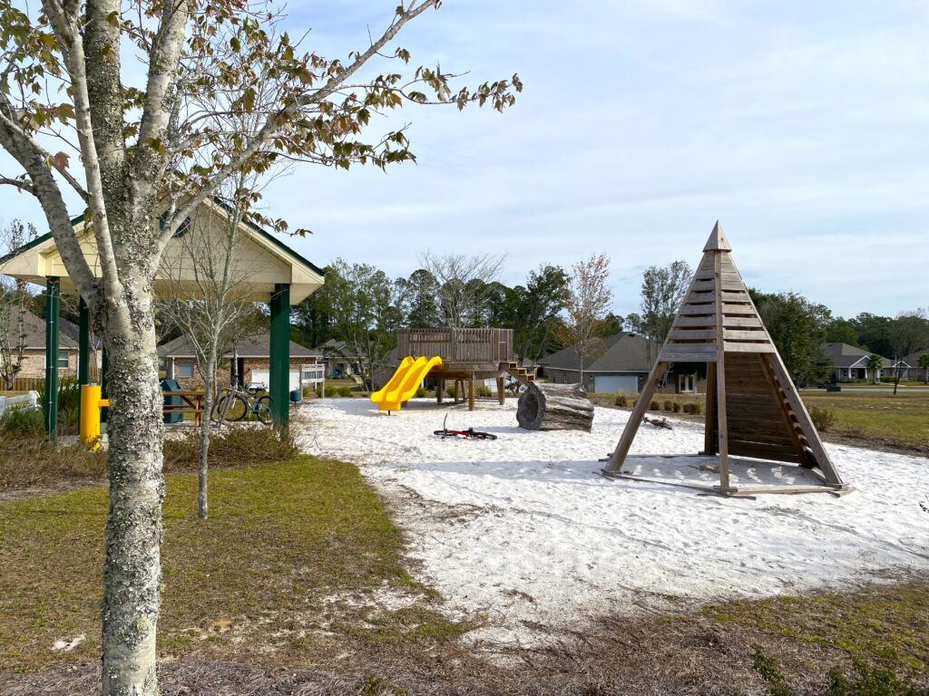 Playground in use at Yellow River Ranch